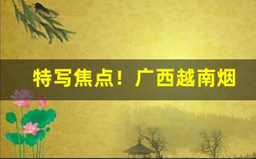 特写焦点！广西越南烟批发市场“乘利席胜”