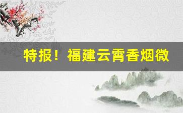 特报！福建云霄香烟微信代理“丑态毕露”