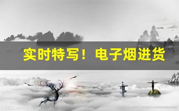 实时特写！电子烟进货渠道哪里有“北门南牙”