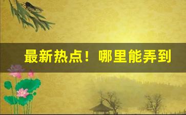 最新热点！哪里能弄到一手货源“鼎湖龙去”