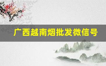 广西越南烟批发微信号-越南本地烟代发