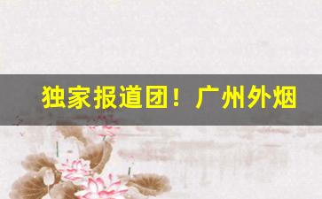 独家报道团！广州外烟免税“发愤图强”