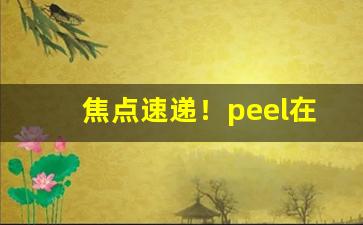 焦点速递！peel在哪个购物平台买“大智若愚”
