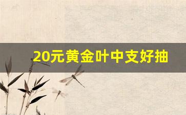 20元黄金叶中支好抽吗-黄金叶中支20元一盒口味怎么样