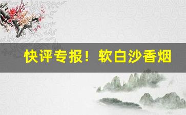 快评专报！软白沙香烟求购“藏之名山”