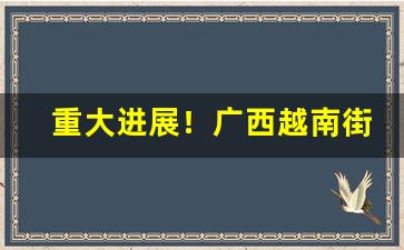 重大进展！广西越南街卖香烟“顿挫缓急”