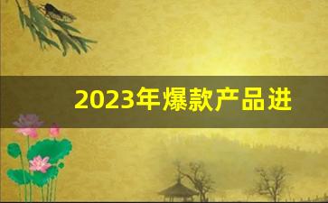 2023年爆款产品进货-2024年热卖货源