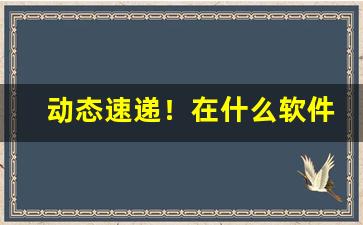动态速递！在什么软件上买烟草“钿车宝马”