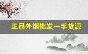 正品外烟批发一手货源收代理-外烟零售批发品牌