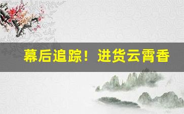 幕后追踪！进货云霄香烟一手货源批发网“耳习目染”