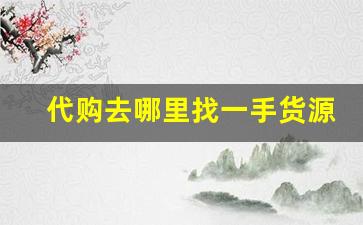 代购去哪里找一手货源-代购怎么找正确的货源