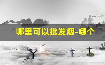 哪里可以批发烟-哪个地方批发烟最便宜