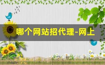 哪个网站招代理-网上招代理去哪里招