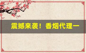 震撼来袭！香烟代理一手货源厂家批发“拔山扛鼎”