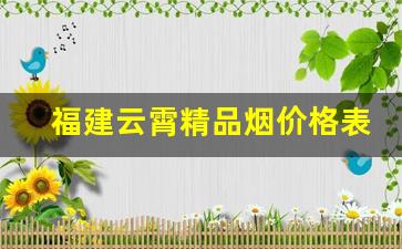 福建云霄精品烟价格表-云霄烟价格一包多少钱一箱