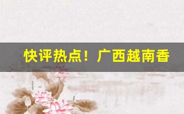 快评热点！广西越南香烟批发微信号“拔地倚天”