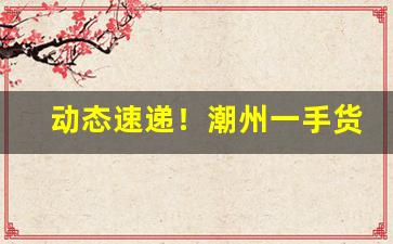 动态速递！潮州一手货源平台“反正拨乱”