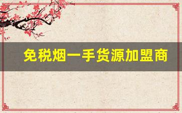 免税烟一手货源加盟商-便宜免税烟一手批发