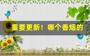 重要更新！哪个香烟的品牌是私人企业“不可思议”