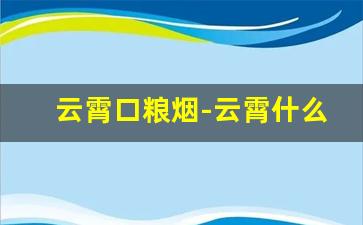 云霄口粮烟-云霄什么烟做的最好